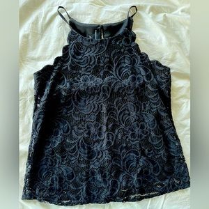 Fortune and ivy dress tank. Lace like over lay. Size small.